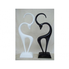 黑白鹿 y09782 立體雕塑.擺飾 立體雕塑系列-動物雕塑系列---無庫存