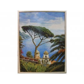 義大利海洋風景版畫EK-3764A(洗白框)(y09878-64*84cm含框)