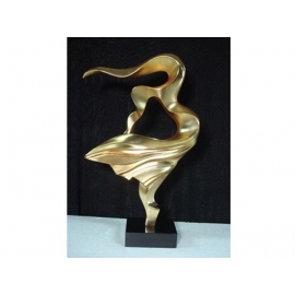 電鍍雕塑-躍然起舞 電鍍金 y10633 立體雕塑.擺飾 電鍍擺飾系列