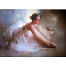 舞蹈題材-芭蕾舞女孩02-y10834-畫作系列-油畫-油畫人物