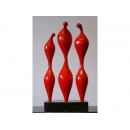 人物雕塑-三人行(840035-C03) y10860 立體雕塑.擺飾 立體雕塑系列-人物雕塑系列