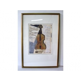 y10900-畫作系列-複製畫-靜物-大提琴
