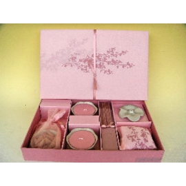 y11049 香氛蠟燭-日式蠟燭禮盒(竹)粉色(共有四色)