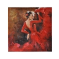 佛朗明哥舞孃-y11093 油畫人物-舞蹈