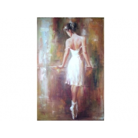 舞蹈題材-芭蕾少女背影-y11177-畫作系列-油畫-油畫人物