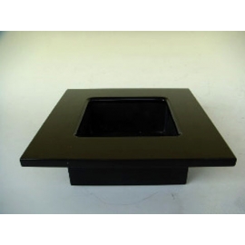 y11233 木製花器-鋼琴烤漆-方盒花器-黑(白)