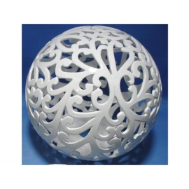 陶瓷鏤空球-大(小) y11452 立體雕塑.擺飾 立體擺飾系列-幾何、抽象系列