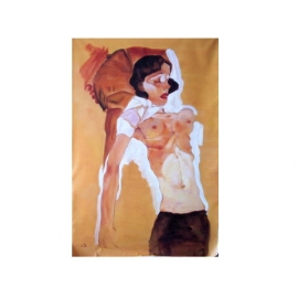 裸體人物-半裸-y11487-畫作系列-油畫-油畫人物