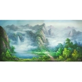 山水風景(聚寶盆)-王一威-y11518  畫作系列-油畫