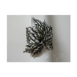 y11576 金工飾品設計系列 手工製作 古銀葉造形餐巾環