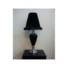 y11952 燈飾系列-桌燈-神秘黑影羽絨燈罩桌燈(黑、白兩款供選擇)