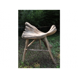 y11704 漂流木風化傢俱-檜木造型椅