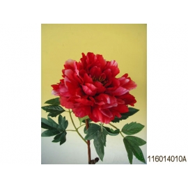 y11760 花藝設計-精緻人造花-日本牡丹長枝 紅/枝 (共3色)