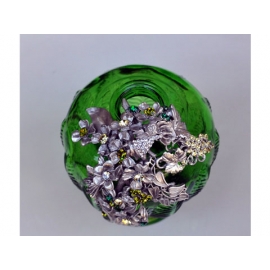 y11818 金工飾品設計-綠色玻璃花瓶.花器