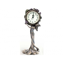 希臘風仕女捧鐘 y12150 時鐘.溫度計.鏡子 桌鐘