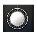  白色花邊圓鏡子 y12404-時鐘.溫度計.鏡子 鏡子 鐵材 白色花邊圓鏡子(TW62-1081)