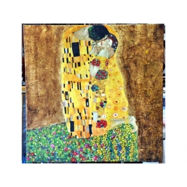 臨摹克林姆(Gustav Klimt)-y12434-油畫人物-吻