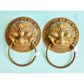 y12530 銅雕掛飾-大門環(一對) CU-119-013